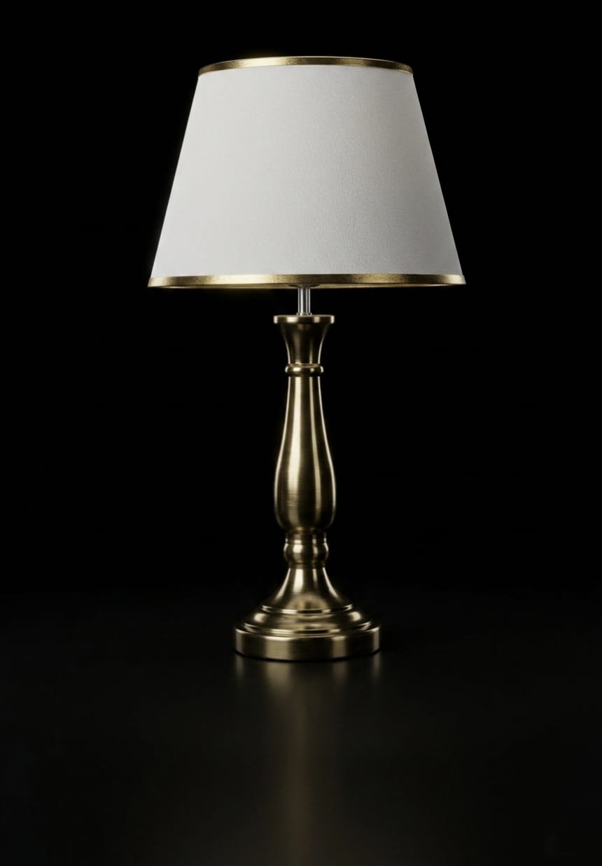 HOVLO Premium Fabric Shade Table Lamp