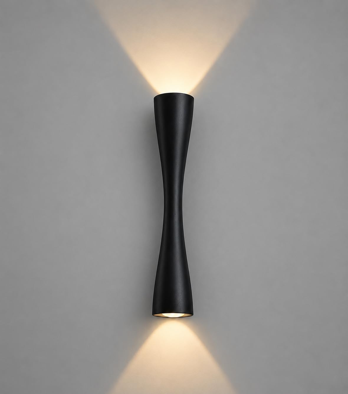 Modern 6W LED Up & Down Wall Light | IP54 Weatherproof Decorative Outdoor Wall Sconce | Matte Black Finish for Entryway, Patio, Garden & Exterior Walls